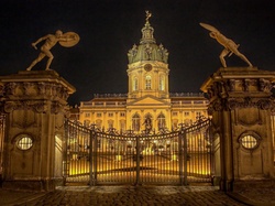 Nocą, Charlottenburg, Pałac, Berlin